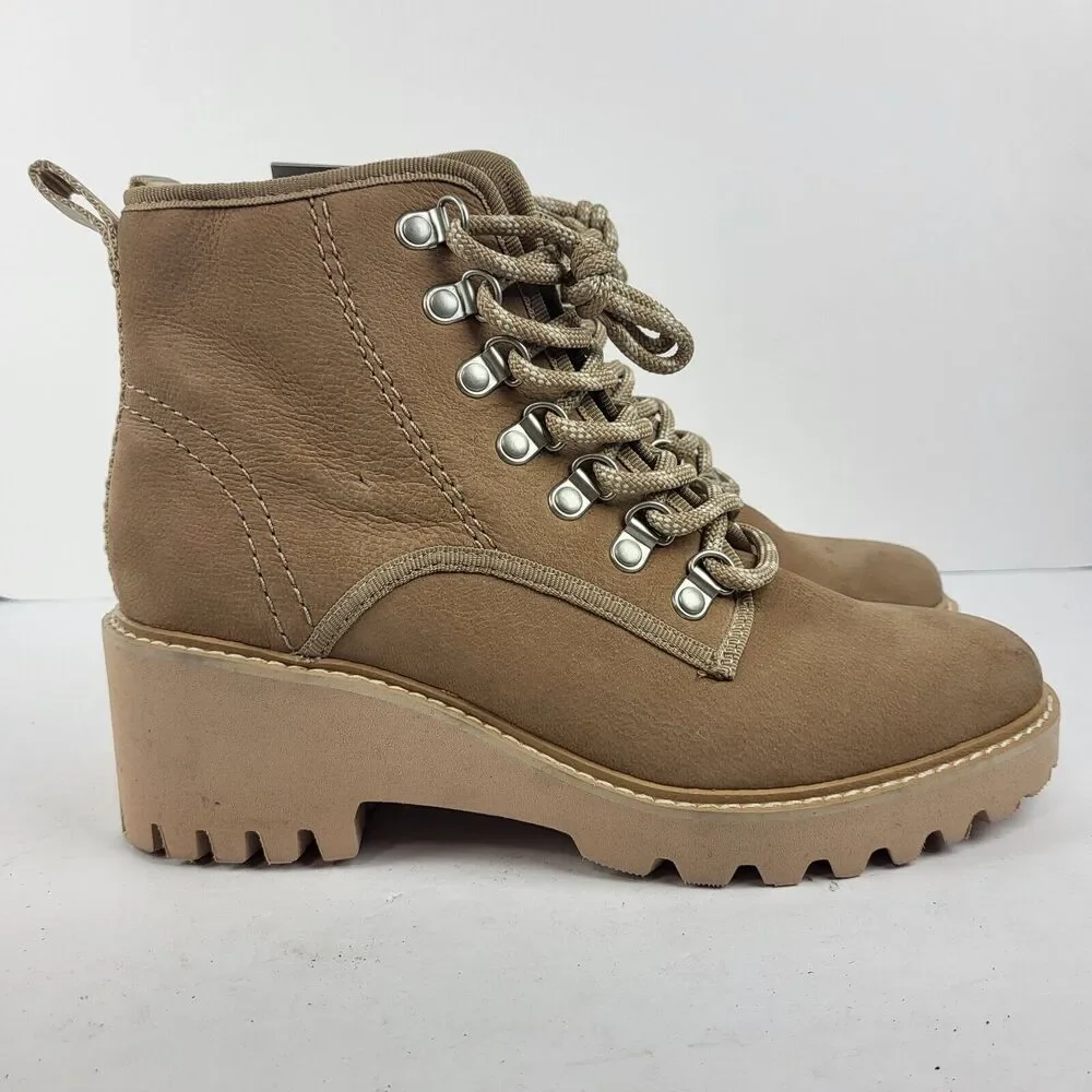 Dolce Vita Huey Hiker in Mushroom Nubuck combat lug sole bootie 6.5